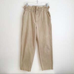 MOTHER Tan High-Waisted Pants